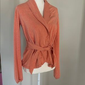 Lululemon Orange Wrap Cardigan Size 6